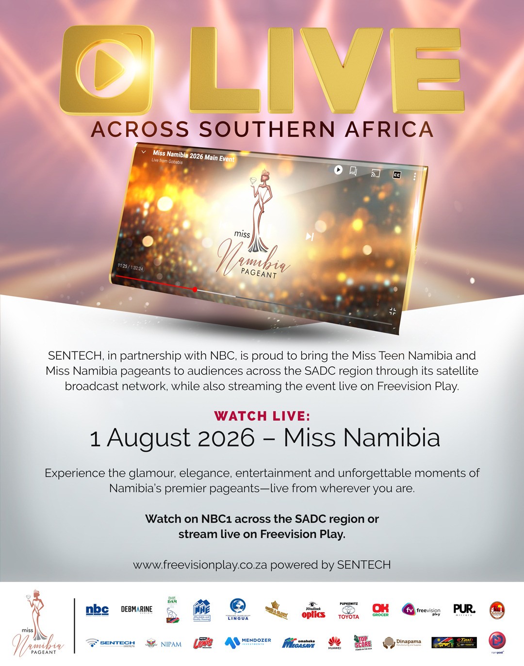 SENTECH Connects Southern Africa to Namibia’s Premier Pageant Weekend